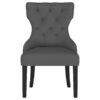 Baney Fabric Upholstered Dining Side Chair Grey and Black
