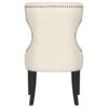 Baney Fabric Upholstered Dining Side Chair Beige and Black