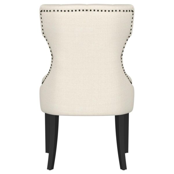 Baney Fabric Upholstered Dining Side Chair Beige and Black