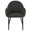 Emma Fabric Upholstered Dining Arm Chair Charcoal (Set of 2)