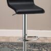 Bidwell Upholstered Adjustable Bar Stool Black (Set of 2)
