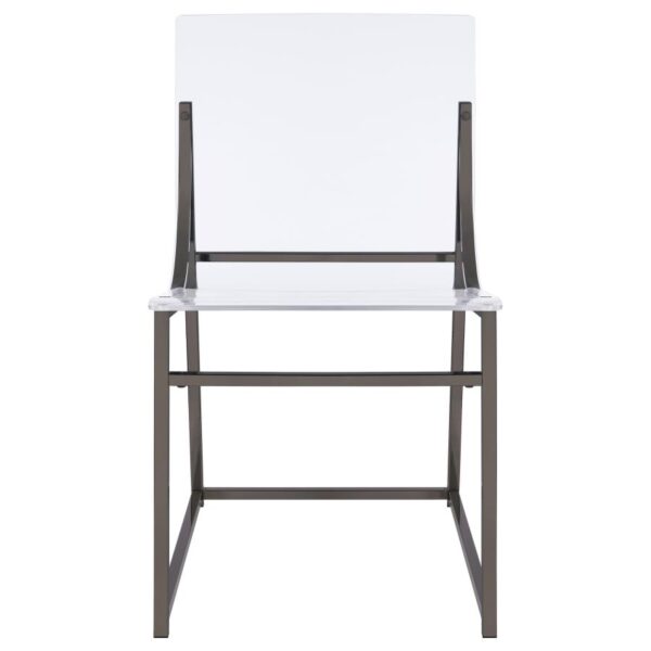 Jillian 5-piece Round Mirror Top Dining Set Black Nickel