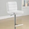 Bianca Upholstered Adjustable Bar Stool White (Set of 2)