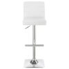Bianca Upholstered Adjustable Bar Stool White (Set of 2)