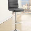 Bianca Upholstered Adjustable Bar Stool Grey (Set of 2)
