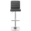 Bianca Upholstered Adjustable Bar Stool Grey (Set of 2)