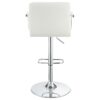 Palomar Adjustable Height Bar Stool White and Chrome