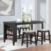 Elliston 66-inch Counter Height Dining Table Dark Grey