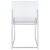 Adino Acrylic Dining Side Chair Chrome (Set of 2)