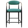 Tina Fabric Upholstered Counter Chair Green (Set of 2)