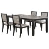 Elodie 5-piece Rectangular Extension Leaf Dining Set Black