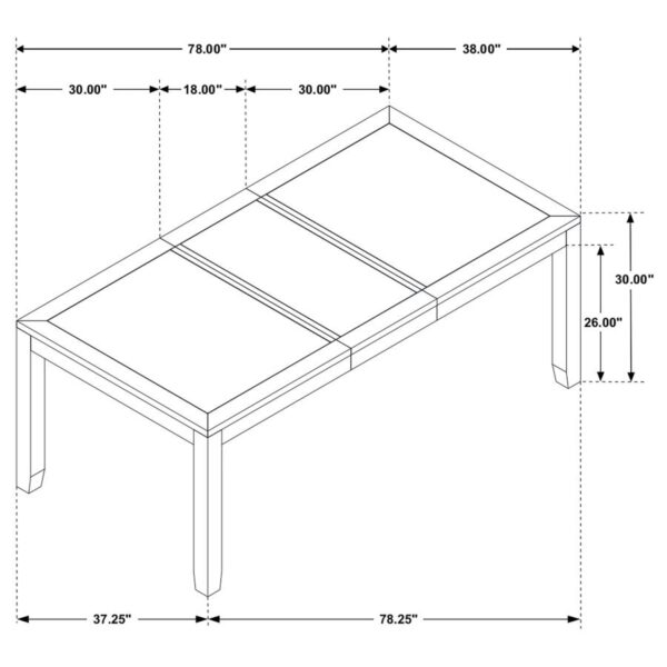 Elodie 5-piece Rectangular Extension Leaf Dining Set Black