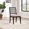 Elodie Wood Dining Side Chair Grey and Black (Set of 2)