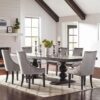 Phelps 7-piece Rectangular Dining Table Set Distressed Noir