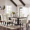 Phelps 7-piece Rectangular Dining Table Set Distressed Noir