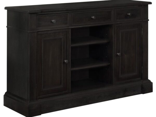 Phelps 2-door Sideboard Buffet Cabinet Distressed Noir