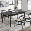 Crestmont 5-piece Extension Leaf Dining Table Set Black