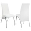 Bishop Upholstered Dining Side Chair White (Set of 2)