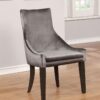 Phelps Velvet Upholstered Dining Side Chair Grey (Set of 2)