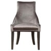 Phelps Velvet Upholstered Dining Side Chair Grey (Set of 2)