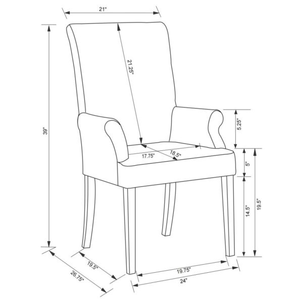 Herran Upholstered Arm Chair Beige