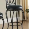 Adamsville Upholstered Swivel Bar Stool Black