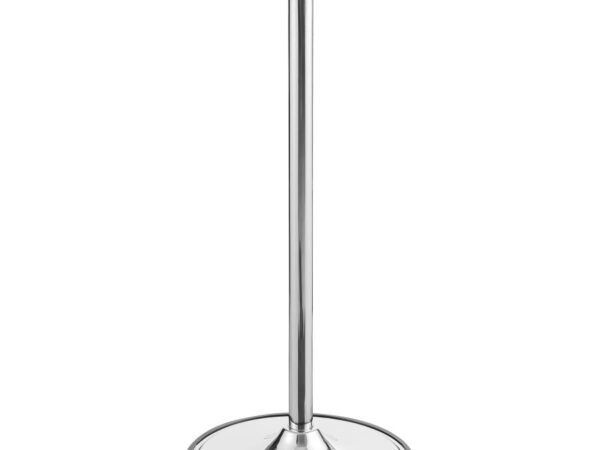Thea Round 28-inch Glass Top LED Bistro Bar Table Chrome