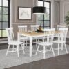 Andrews 7-piece Rectangular Dining Set Light Ash and White