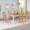 Andrews 7-piece Rectangular Dining Set Light Ash and White