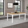 Andrews 66-inch Rectangular Dining Table Light Ash and White