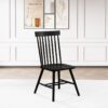 Andrews Windsor Spindle Back Dining Side Chair Black (Set of 2)