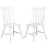 Andrews Windsor Spindle Back Dining Side Chair White (Set of 2)