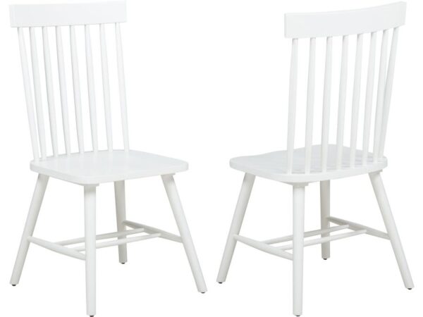 Andrews Windsor Spindle Back Dining Side Chair White (Set of 2)