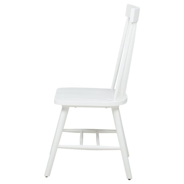 Andrews Windsor Spindle Back Dining Side Chair White (Set of 2)