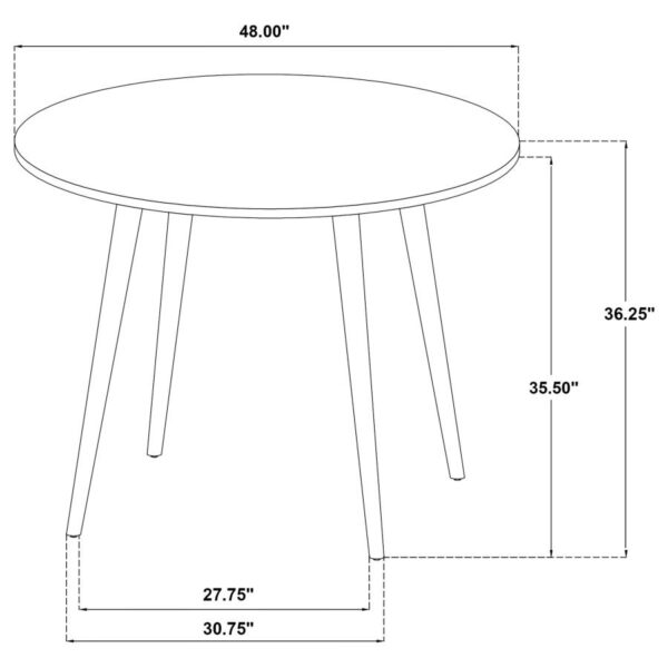 Andrews 5-piece Round Counter Dining Set Light Ash and White