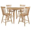 Andrews 5-piece Round Counter Height Dining Set Light Ash