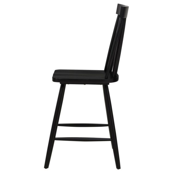 Andrews Windsor Counter Height Dining Side Chair Black (Set of 2)