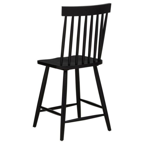 Andrews Windsor Counter Height Dining Side Chair Black (Set of 2)