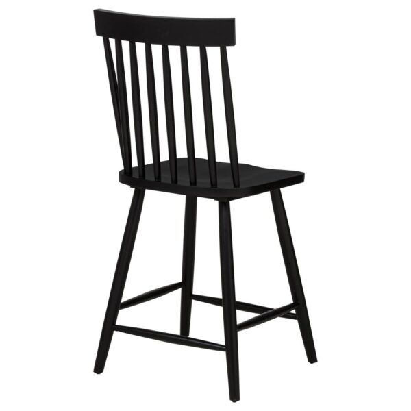 Andrews Windsor Counter Height Dining Side Chair Black (Set of 2)