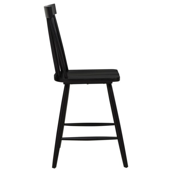 Andrews Windsor Counter Height Dining Side Chair Black (Set of 2)