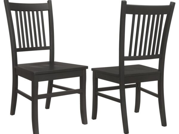 Marbrisa Wood Dining Side Chair Matte Black (Set of 2)
