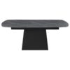 Potero 73-inch Faux Marble Extension Leaf Dining Table Black