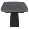 Potero 73-inch Faux Marble Extension Leaf Dining Table Black