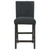 Alba Boucle Upholstered Counter Chair Black (Set of 2)
