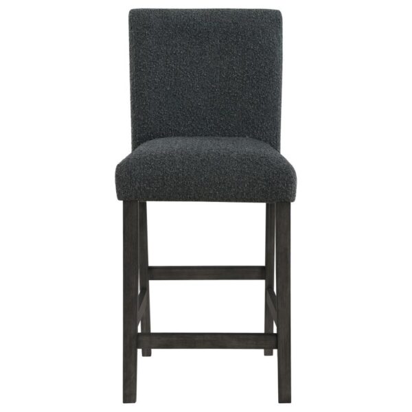 Alba Boucle Upholstered Counter Chair Black (Set of 2)