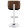 Folsom Upholstered Adjustable Bar Stool Black and Chrome
