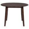 Barton 5-piece Round Wood Dining Table Set Dark Brown