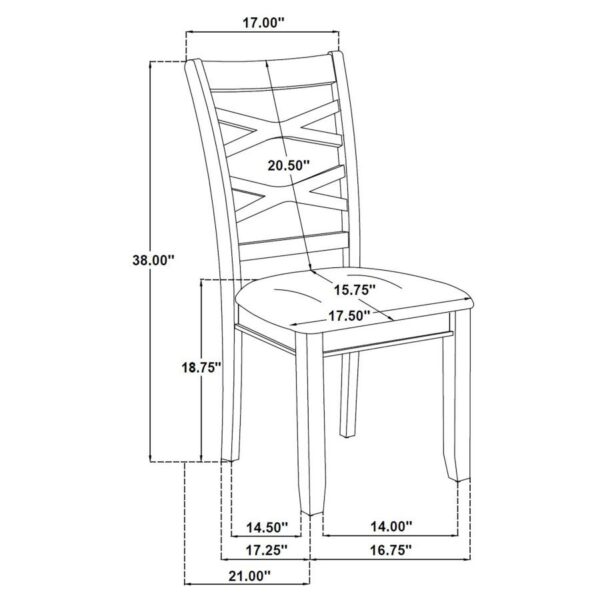 Barton 5-piece Round Wood Dining Table Set Dark Brown