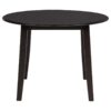 Catley 5-piece Round Drop Leaf Dining Table Set Dark Coffee