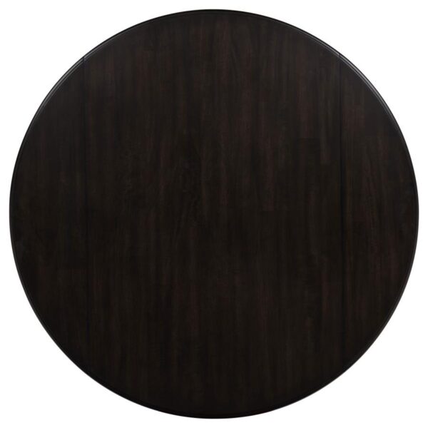 Catley 5-piece Round Drop Leaf Dining Table Set Dark Coffee